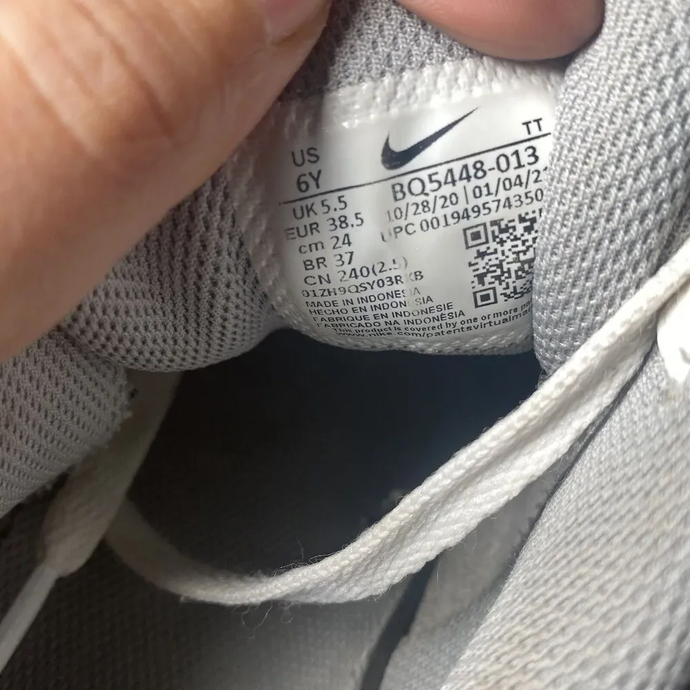 Nike Court Borough Low 2 Gray Sneakers Shoes BQ5448-013 Youth Kids 6Y Womens 7.5